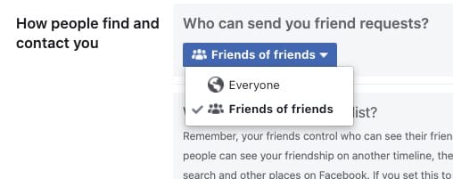 Facebook Who Can Send Friend Requests