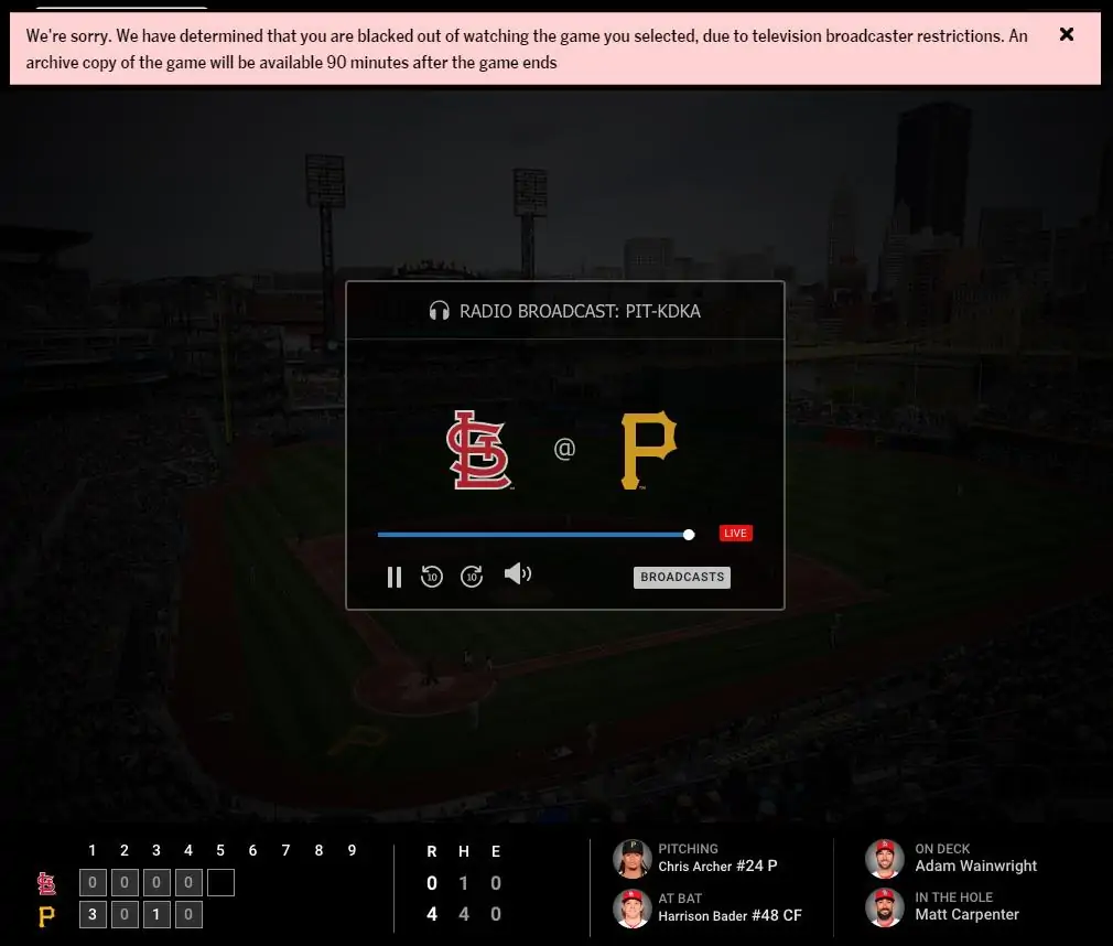 MLB TV VPN - screenshot 3