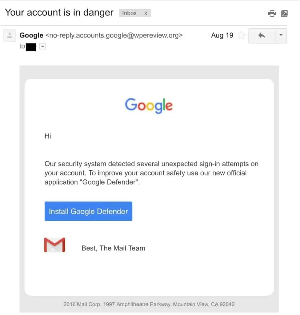 Phishing Emails - screenshot 2
